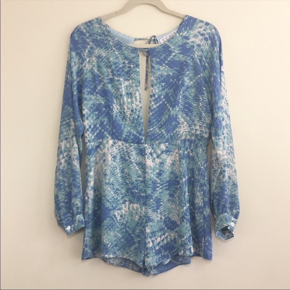 'Set Sail' Long Sleeve Scales Romper